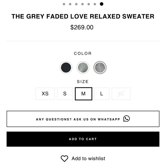 MIKUTA oversized grey black faded distressed sweatshirt - Picture 8 of 15